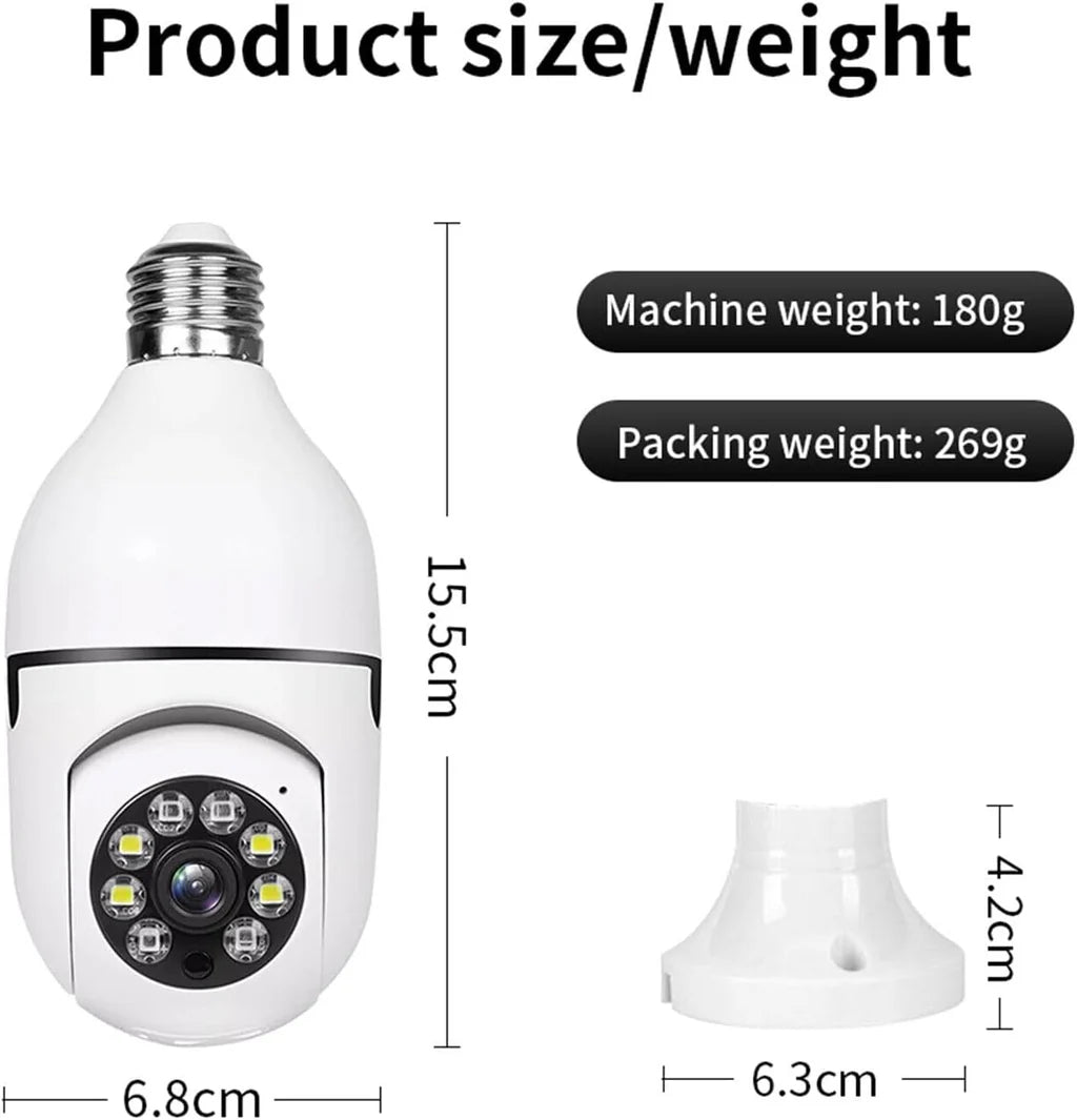 Light Bulb 360 Captivating WiFi Panorama Security Camera